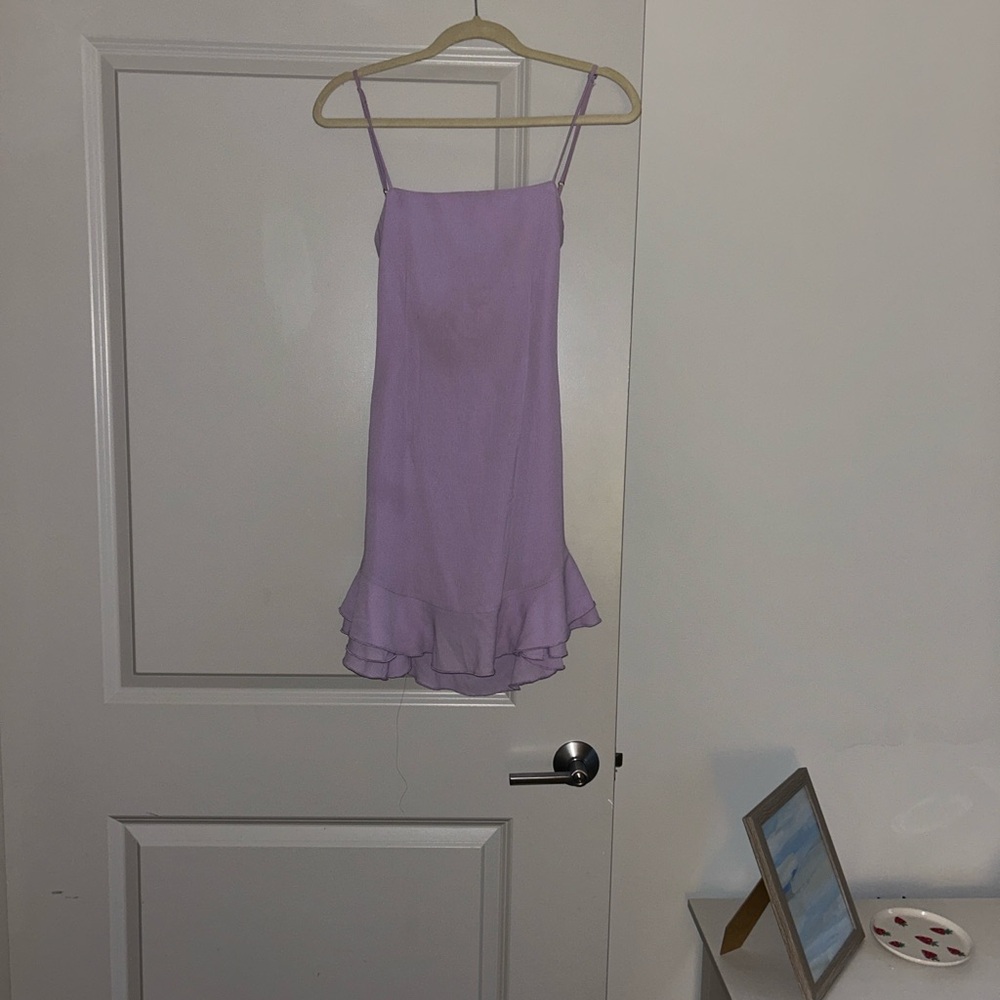Lucy in the Sky Lilac Mini Dress - Picture 3 of 5